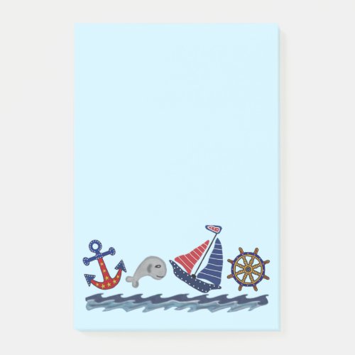 Nautical Pattern Post it Notes
