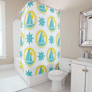Nautical Pattern Shower Curtain