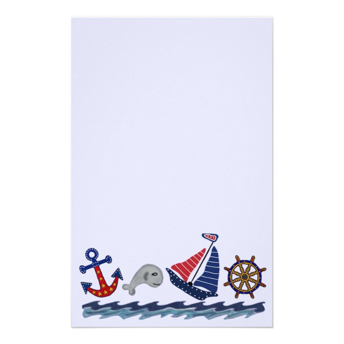 Nautical Pattern Stationery | Zazzle.com