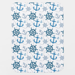 Nautical pattern swaddle blanket