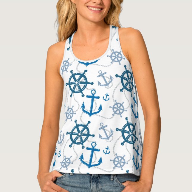 Nautical pattern tank top (Front)