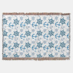 Nautical pattern throw blanket
