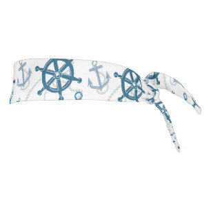 Nautical pattern tie headband