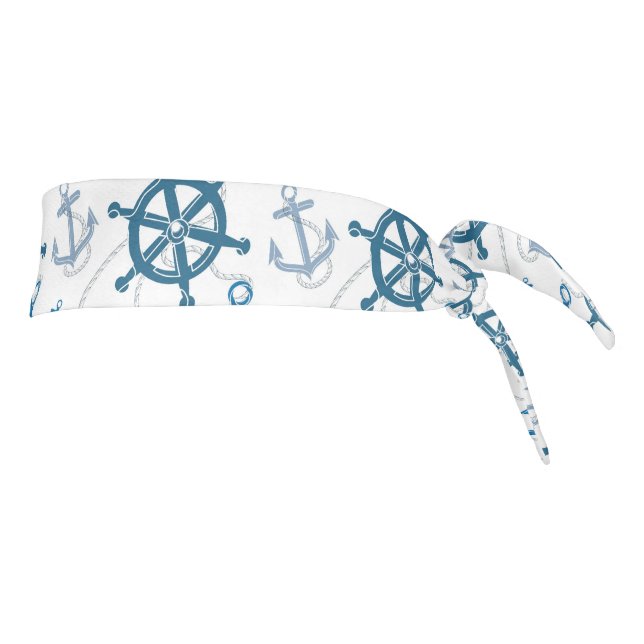 Nautical pattern tie headband (Rotate 90)