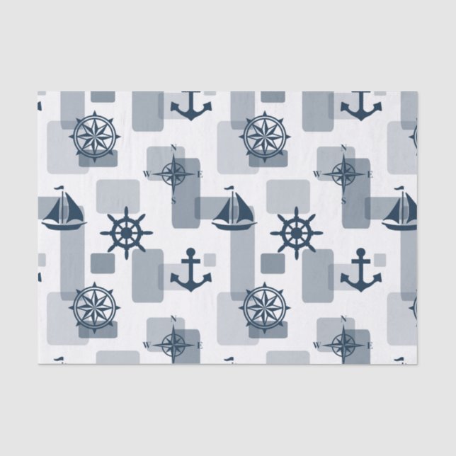 Nautical pattern tissue paper (Front)