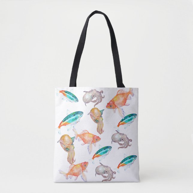 Nautical pattern tote bag (Front)