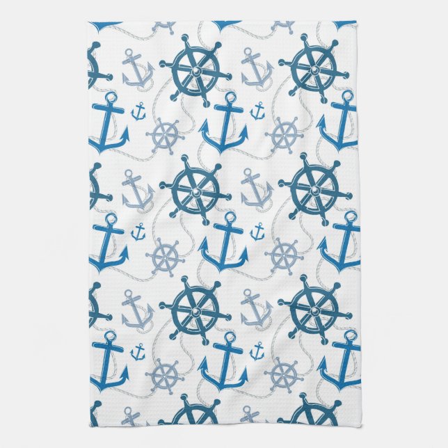 Nautical pattern towel (Vertical)