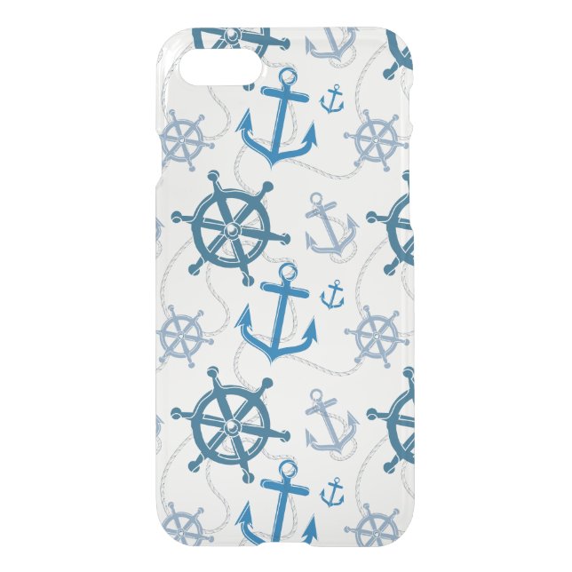 Nautical pattern uncommon iPhone case (Back)