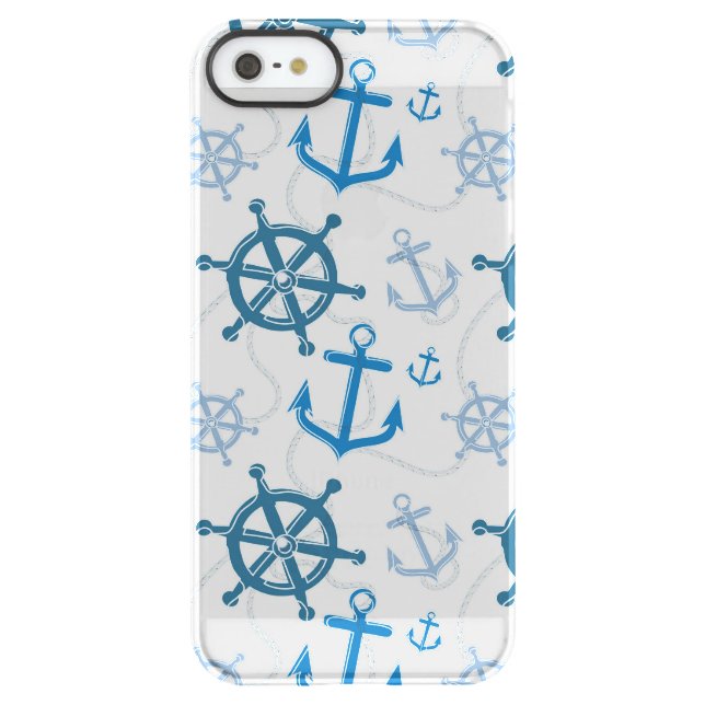 Nautical pattern uncommon iPhone case (Back)