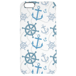 Nautical pattern clear iPhone 6 plus case