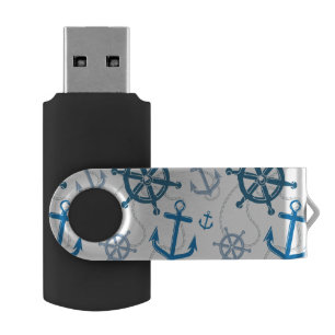 Nautical pattern USB flash drive