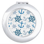 Nautical pattern vanity mirror