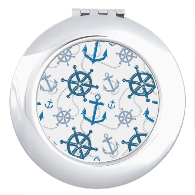 Nautical pattern vanity mirror (Front)