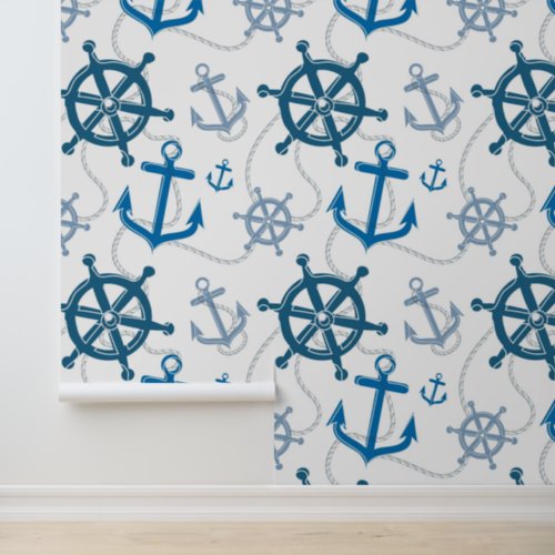 Nautical pattern wallpaper 