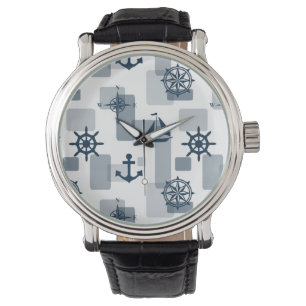 Nautical pattern watch