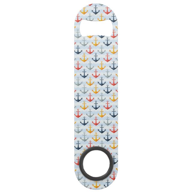 Nautical Pattern with Anchors Bar Key (Front)