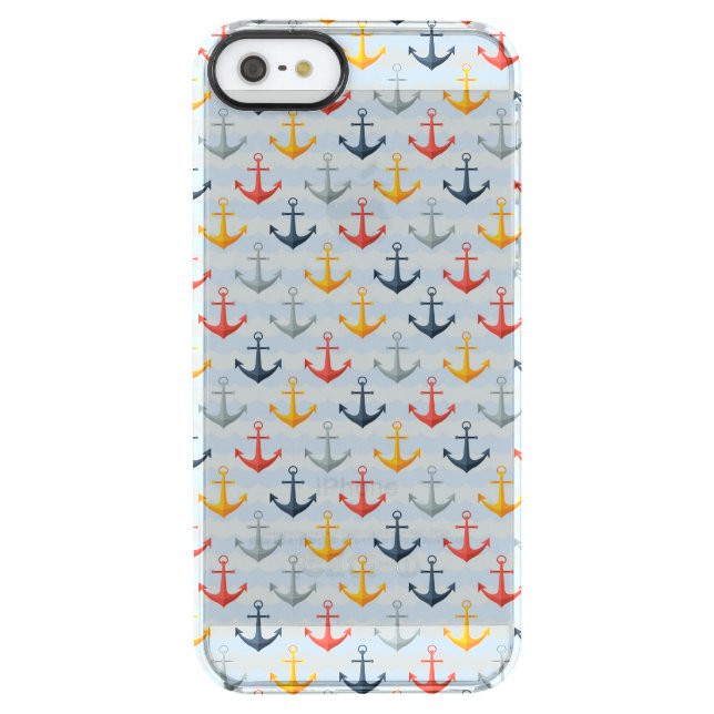 Nautical Pattern with Anchors Uncommon iPhone Case (Back)