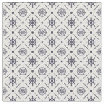 Nautical pattern with sailing wheel and compass fabric