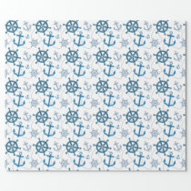 Nautical pattern wrapping paper