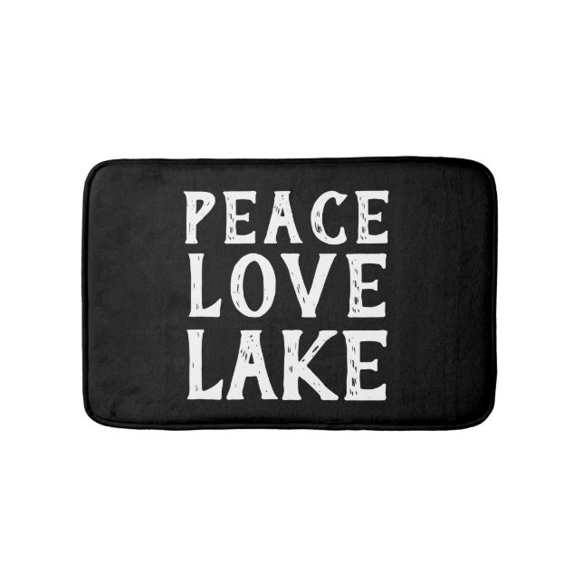 nautical PEACE - LOVE - LAKE | Bath Mat (Front)