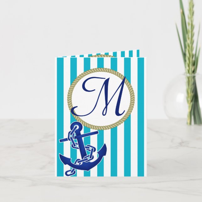Nautical Personalized Birthday Party Invitation (Front)