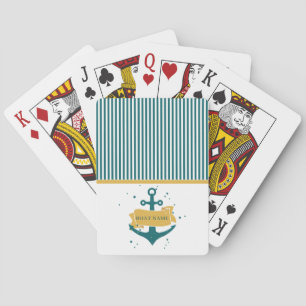 Nautical Personalized Boat Name Poker Cards