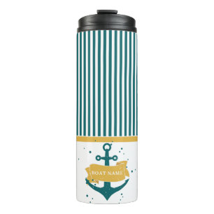 Nautical Personalized Boat Name Thermal Tumbler