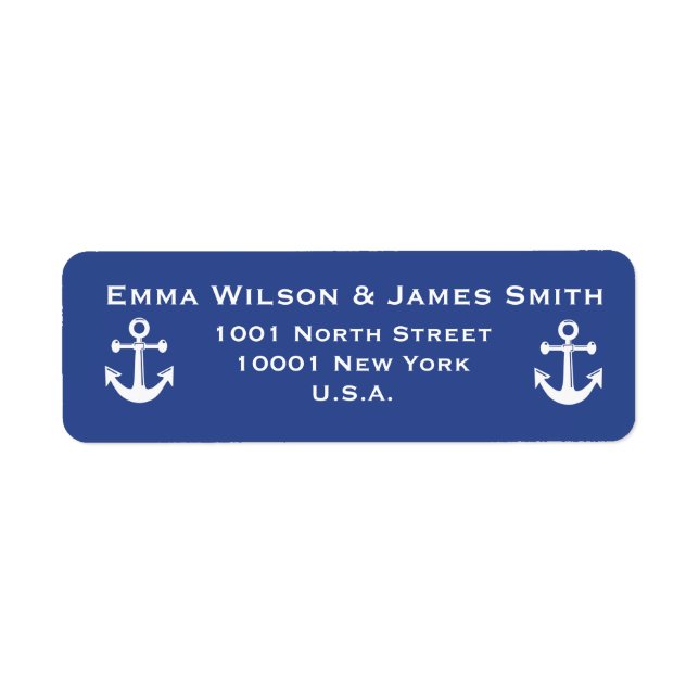 Nautical Personalized Return Address Labels (Front)