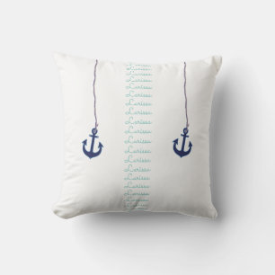 nautical & personalized sea inspired design of throw pillow