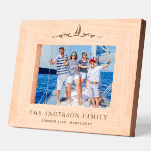 Nautical Personalized wooden picture frame