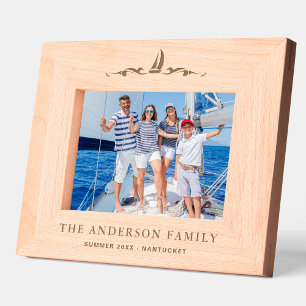 Nautical Personalized wooden picture frame