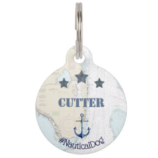 Nautical Pet Tag | Anchor Stars + South Florida