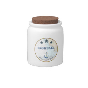 Nautical Pet Treat Jar Southwest Florida with Name