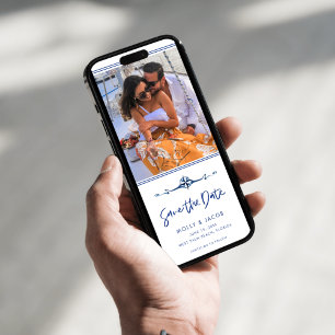 Nautical Photo Beach Wedding Save The Date
