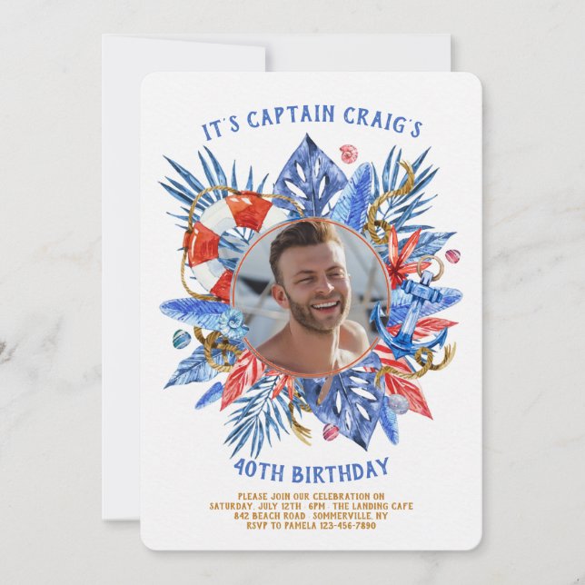 Nautical Photo Invitation (Front)