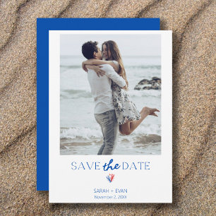 Nautical Photo Lobster Save the Date Invitation