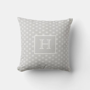 Nautical Pieces pattern white fish on grey Outdoor Pillow