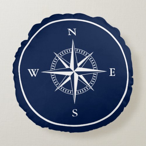 Nautical Pillow with Compass