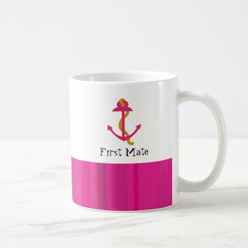 Nautical Pink Boat Anchor Coffee Mug