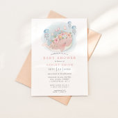 Nautical Pink Whale Jellyfish Girl Baby Shower Invitation | Zazzle