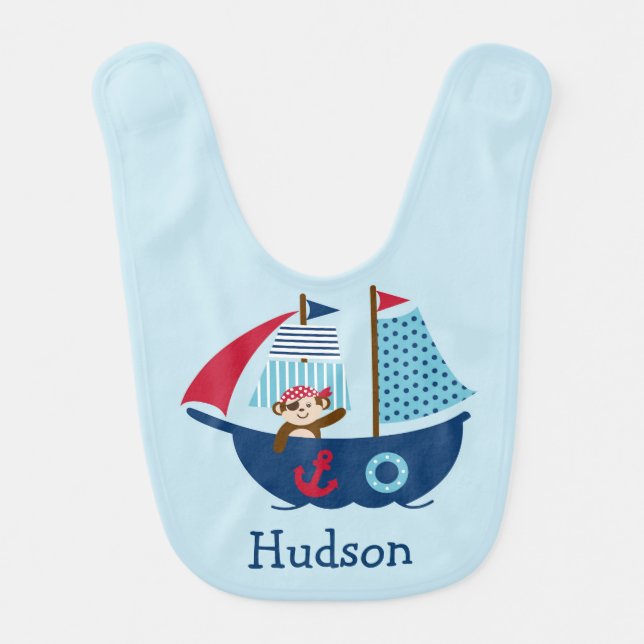 Nautical Pirate Bib (Front)