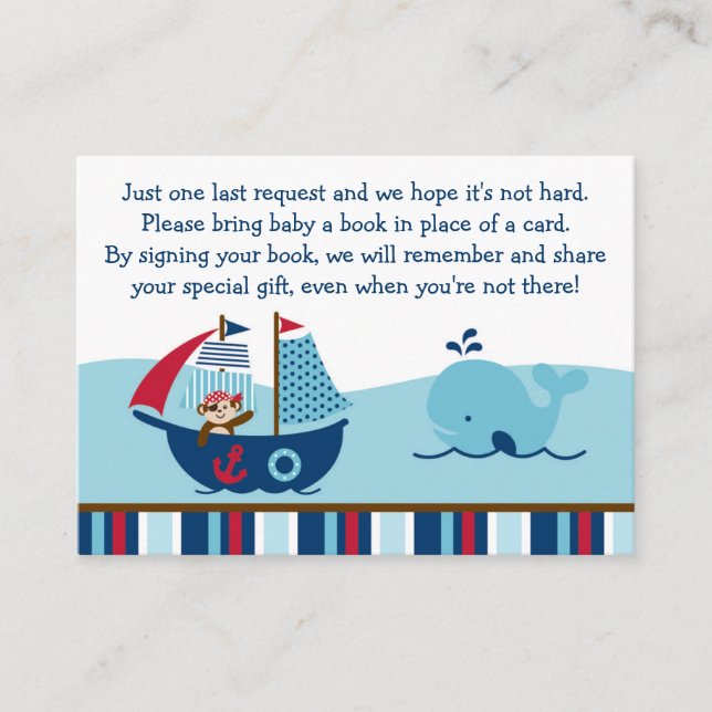 Nautical Pirate Book Request Cards (Front)