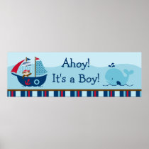 Nautical Pirate Personalized Banner Poster