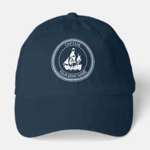 Nautical Pirate Ship Boat Name Rope #2 Captain Hat
