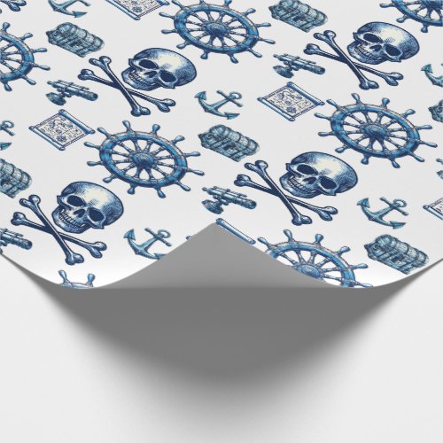 Nautical  Pirate Wrapping Paper