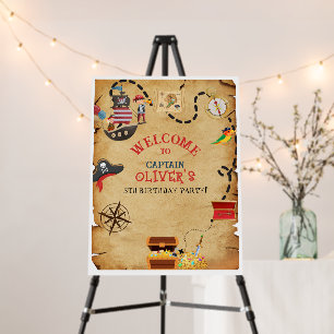 Nautical Pirates Sea Welcome Birthday Treasure  Foam Board