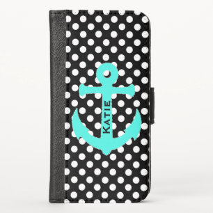 Nautical Polka Dot iPhone Wallet Case