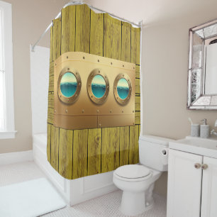 Nautical Porthole Shower Curtain