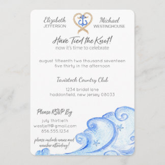 Nautical Post Wedding Party Invitation