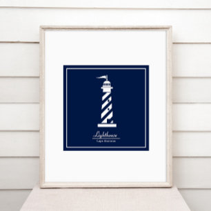 Nautical Poster with Lighthouse - Customize Text